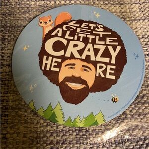 Bob Ross 'Let's Get Crazy' mouse pad